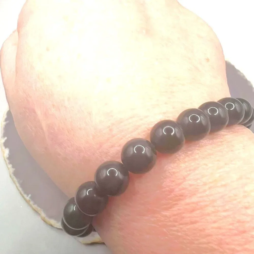Rainbow Obsidian Stretch Bead Bracelet